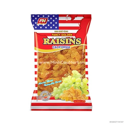 Nho Khô Mỹ Vàng Raisins 300Gr  Nho Khô Mỹ Vàng Raisins 300Gr